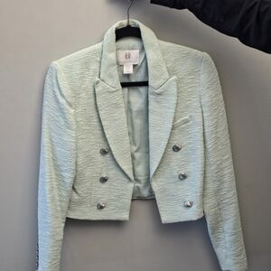 House of Harlow 1960 Mint Green Cropped Blazer